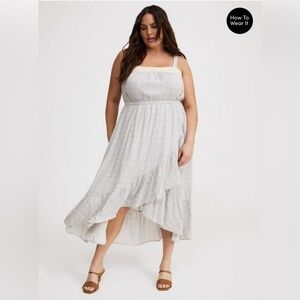 Surplice Princess Ruffle Maxi Dress